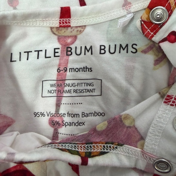 Little Bum Bums Bamboo Christmas Ornaments Romper Size 6-9 months - Picture 4 of 5